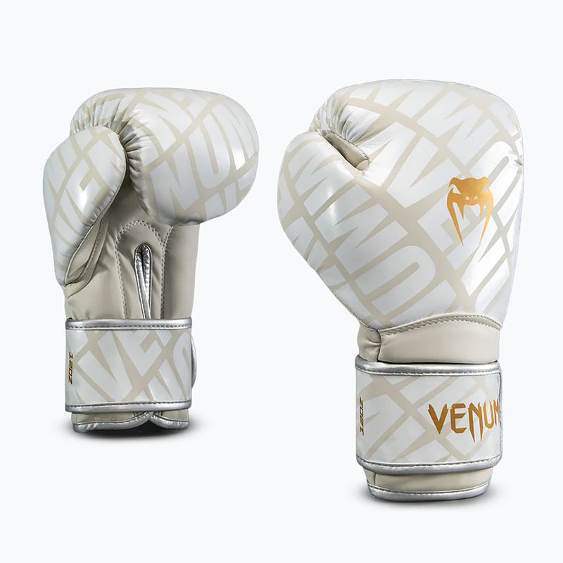 Mănuși de box Venum Contender 1.5XT Boxing light beige/white cream 2