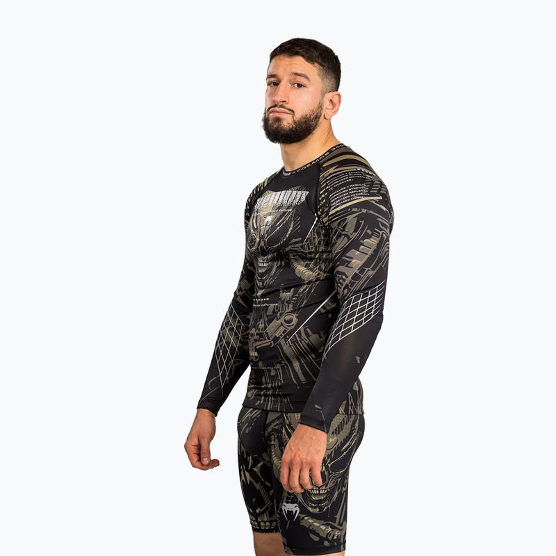 Rashguard longsleeve pentru bărbați Venum Invader black/sand 4