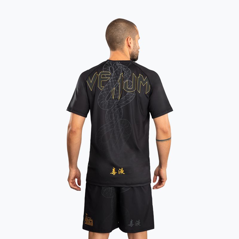 Tricou de antrenament pentru bărbați Venum Serpenti Dry Tech black/silver/gold 3