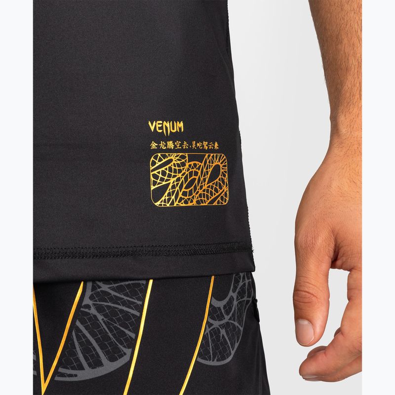 Tricou de antrenament pentru bărbați Venum Serpenti Dry Tech black/silver/gold 5