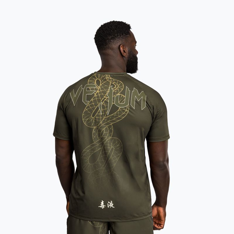 Tricou de antrenament pentru bărbați Venum Serpenti Dry Tech kaki/bronze/ivory 2