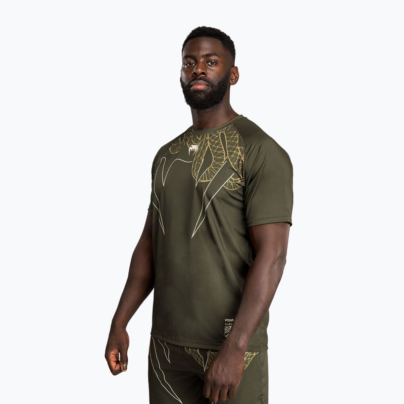 Tricou de antrenament pentru bărbați Venum Serpenti Dry Tech kaki/bronze/ivory 3