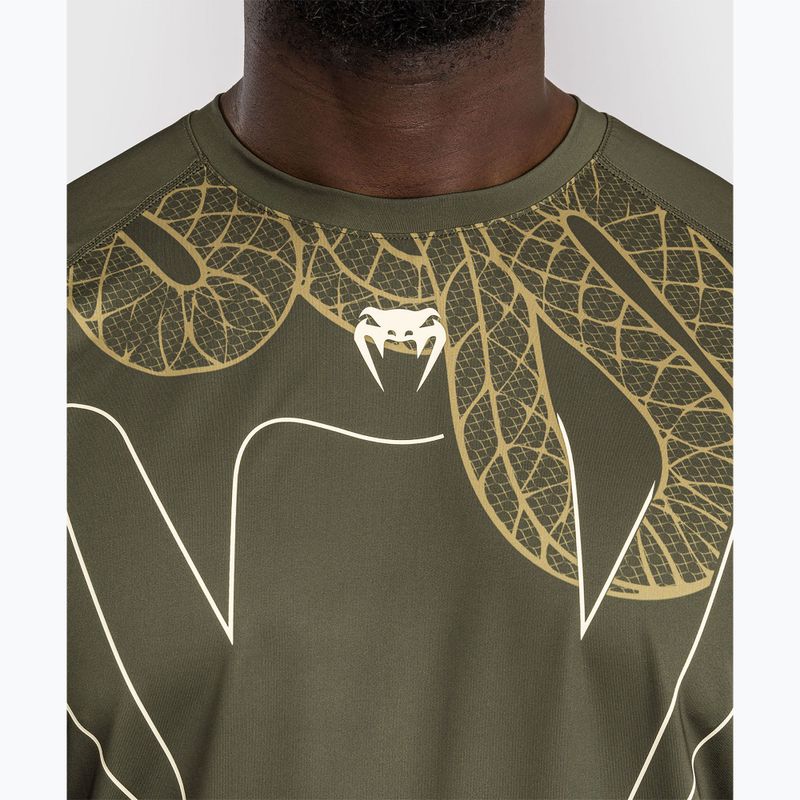 Tricou de antrenament pentru bărbați Venum Serpenti Dry Tech kaki/bronze/ivory 5