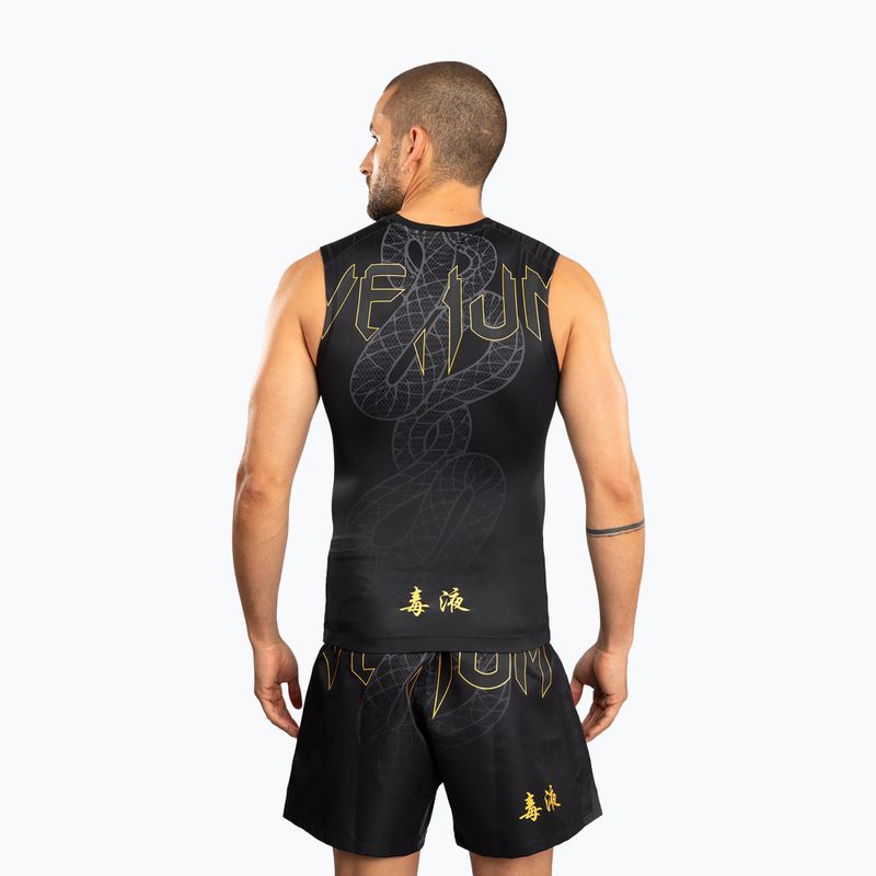 Rashguard pentru bărbați Venum Serpenti Rashguards Sleeveless black/silver/gold 2