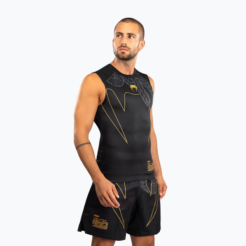 Rashguard pentru bărbați Venum Serpenti Rashguards Sleeveless black/silver/gold 3