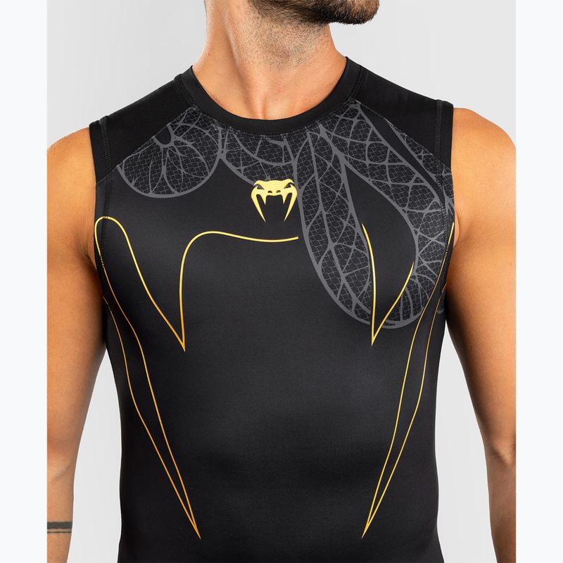 Rashguard pentru bărbați Venum Serpenti Rashguards Sleeveless black/silver/gold 5