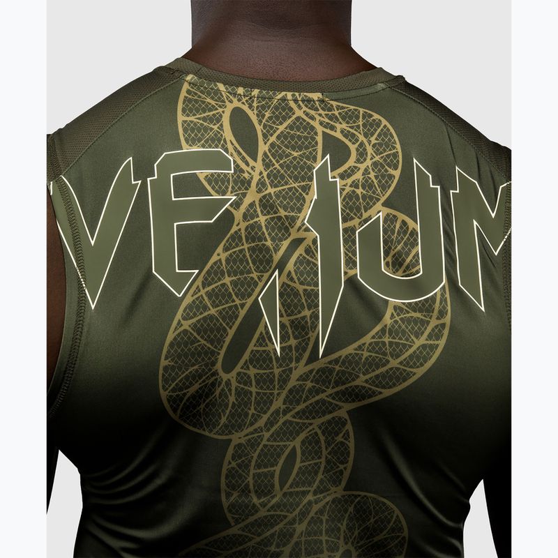 Rashguard pentru bărbați Venum Serpenti Rashguards Sleeveless kaki/bronze/ivory 6