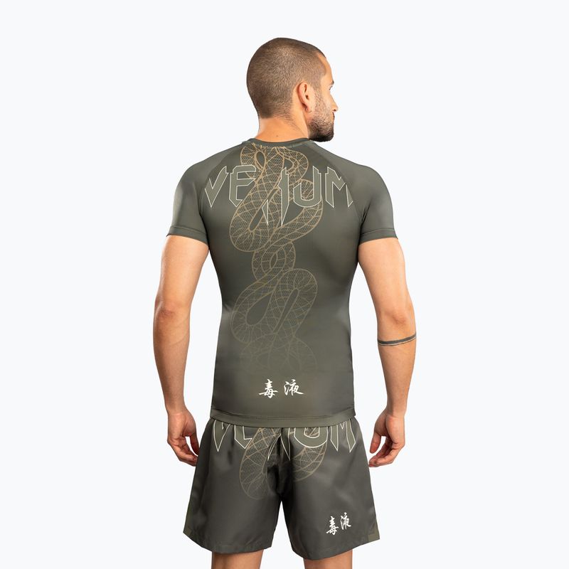 Rashguard pentru bărbați Venum Serpenti Rashguards kaki/bronze/ivory 3