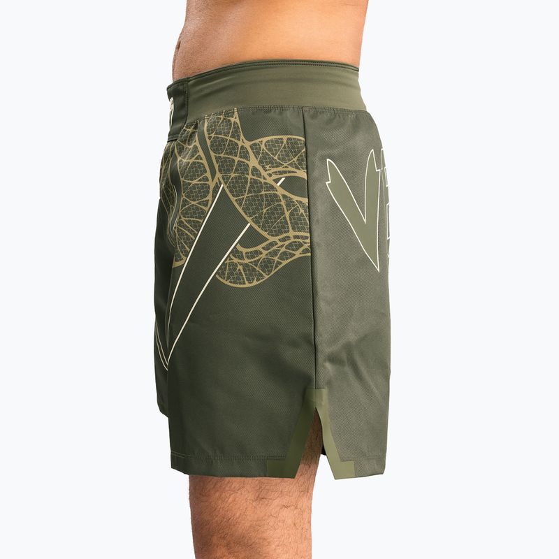 Pantaloni scurți de antrenament pentru bărbați Venum Serpenti Fight khaki/bronze/ivory 5