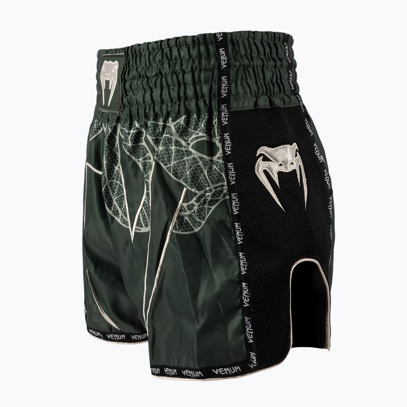 Pantaloni scurți de antrenament pentru bărbați Venum Serpenti Muay Thai khaki/bronze/ivory 3