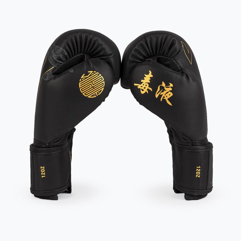 Mănuși de box Venum Serpenti Boxing black/silver/gold 2