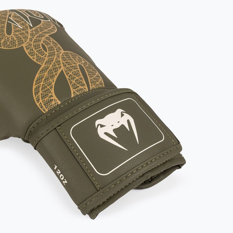 Mănuși de box Venum Serpenti Boxing khaki/bronze/ivory 4