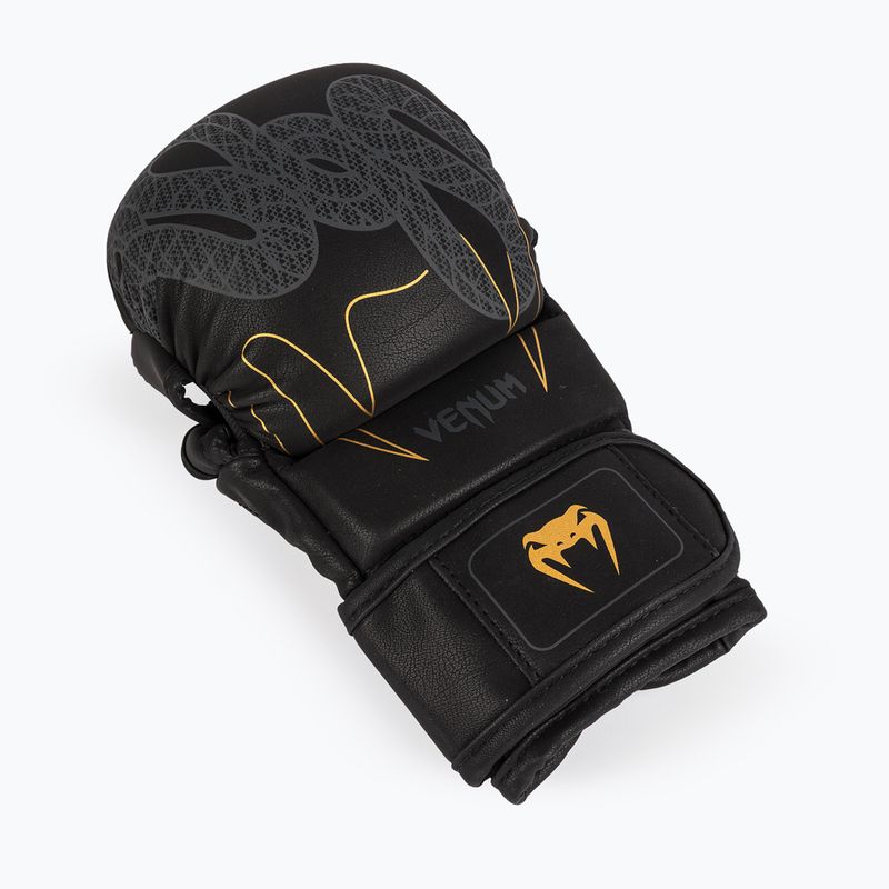 Mănuși de box Venum Serpenti Sparring black/silver/gold 3