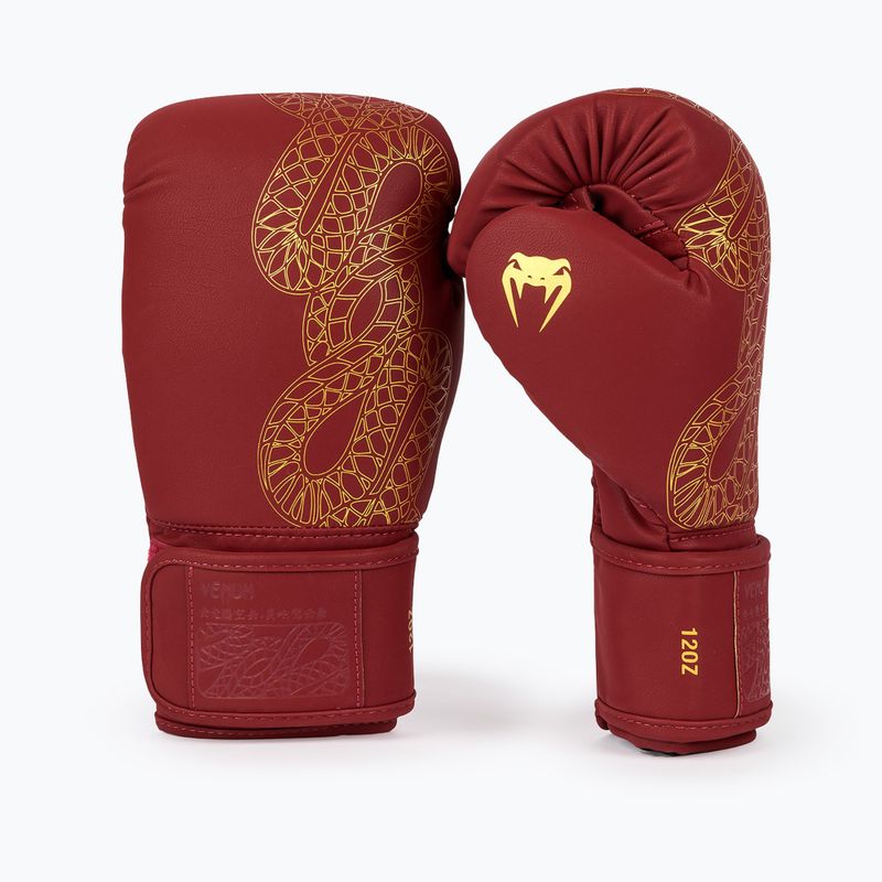Mănuși de box Venum Serpenti Boxing burgundy/ivory 2