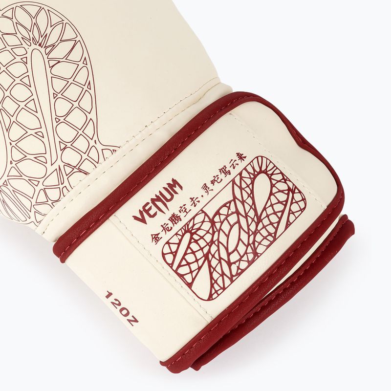 Mănuși de box Venum Serpenti Boxing burgundy/ivory 4