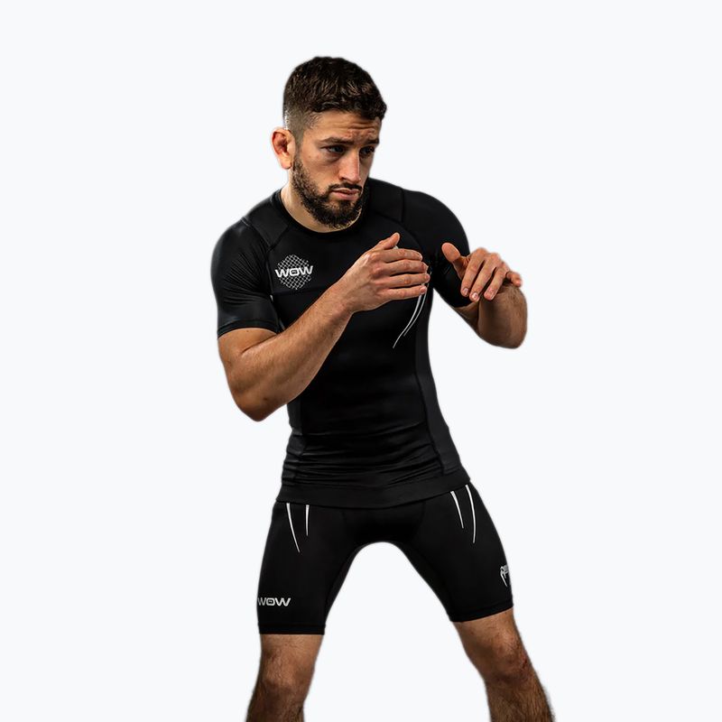 Tricou de antrenament pentru bărbați Venum X WOW FC Rashguards negru/gri argintiu 2
