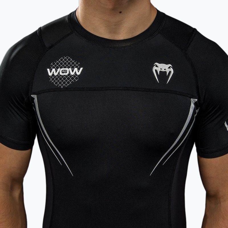 Tricou de antrenament pentru bărbați Venum X WOW FC Rashguards negru/gri argintiu 7
