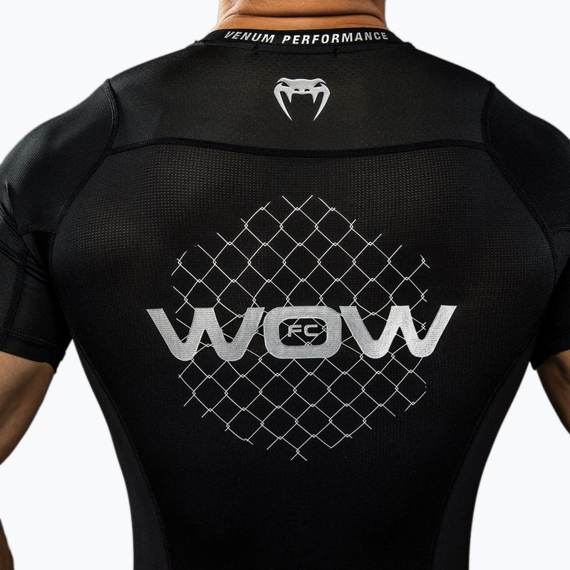 Tricou de antrenament pentru bărbați Venum X WOW FC Rashguards negru/gri argintiu 8