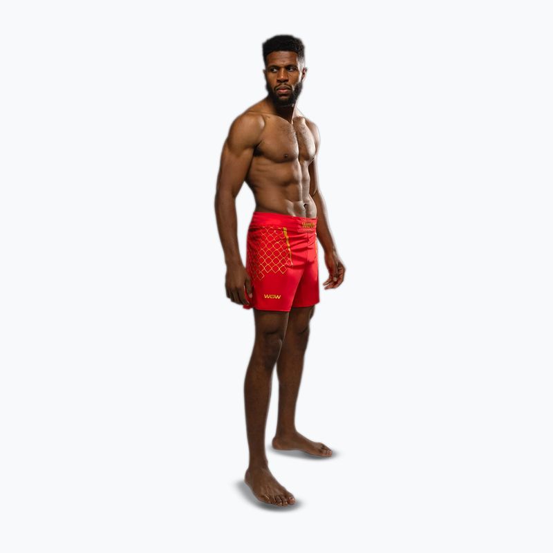 Pantaloni scurți de antrenament pentru bărbați Venum X WOW FC fury red/gold 2