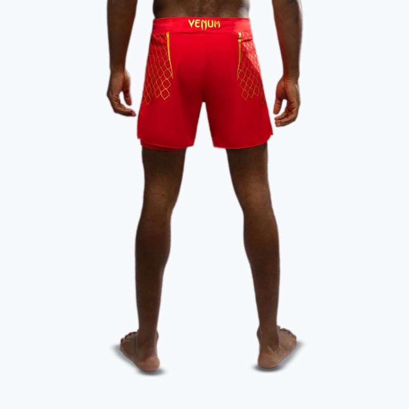 Pantaloni scurți de antrenament pentru bărbați Venum X WOW FC fury red/gold 3