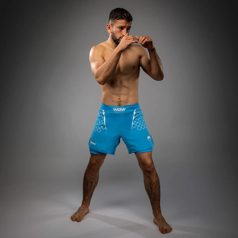 Pantaloni scurți de antrenament pentru bărbați Venum X WOW FC fury pacific blue 4