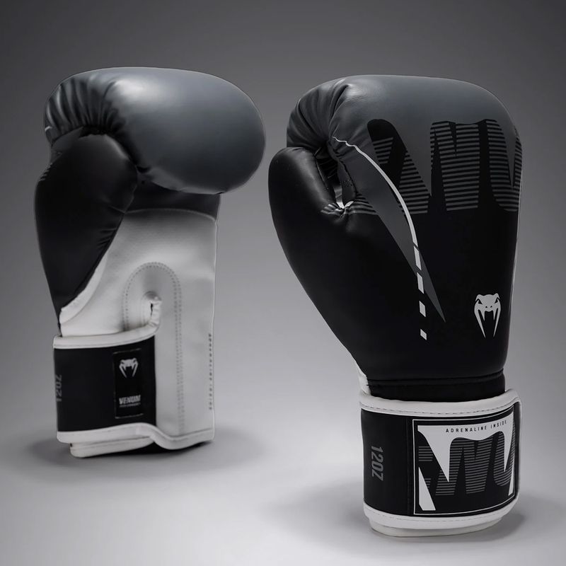 Mănuși de box Venum Adrenaline Boxing black/silver grey 2