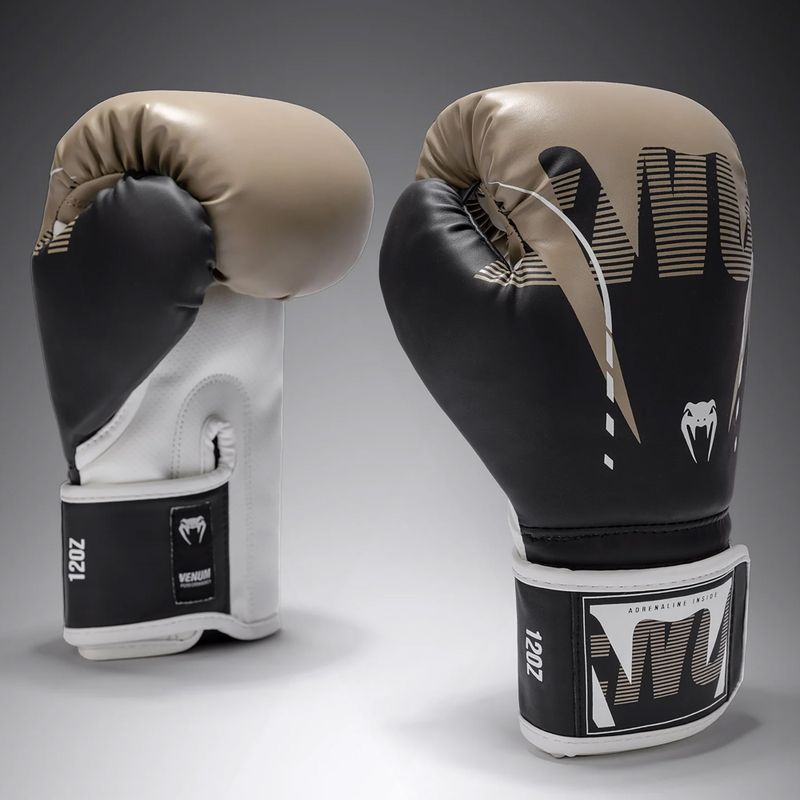 Mănuși de box Venum Adrenaline Boxing black/sand 2