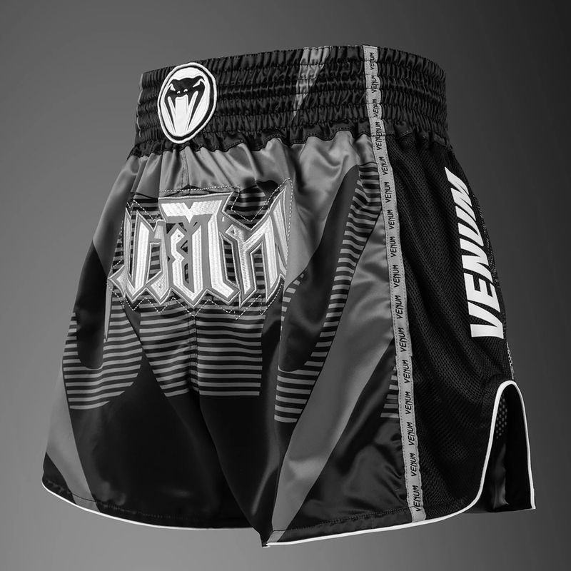 Pantaloni scurți de antrenament pentru bărbați Venum Adrenaline Muay Thai black/silver grey 2