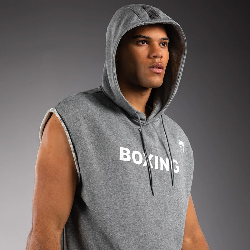 Bluză pentru bărbați Venum Boxing VT Sleeveless Hoodie heather grey 4