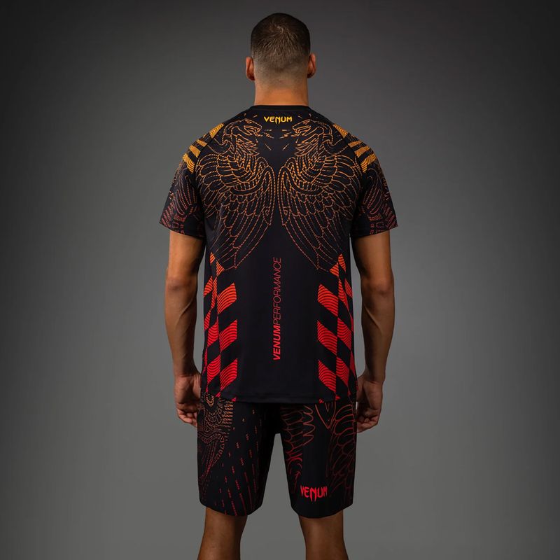 Tricou pentru bărbați Venum Quetzal Fury Dry-Tech black/fury red/tangerine 3