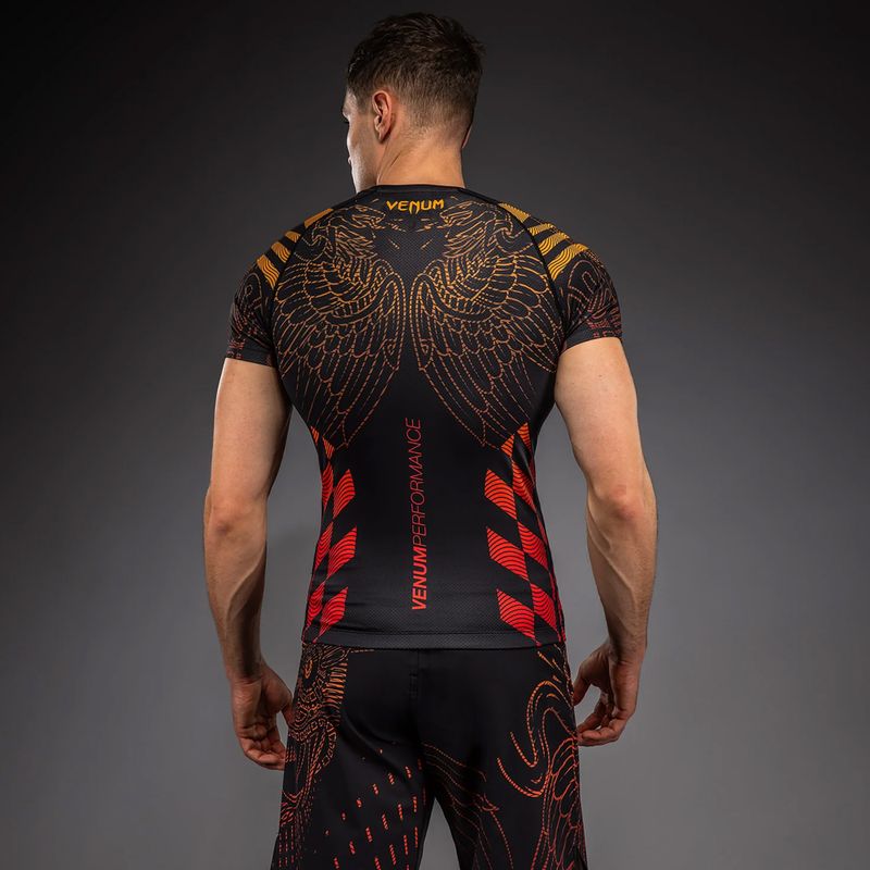 Rashguard pentru bărbați Venum Quetzal Fury Rashguard black/fury red/tangerine 2