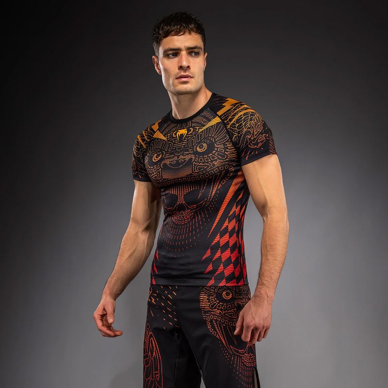 Rashguard pentru bărbați Venum Quetzal Fury Rashguard black/fury red/tangerine 3