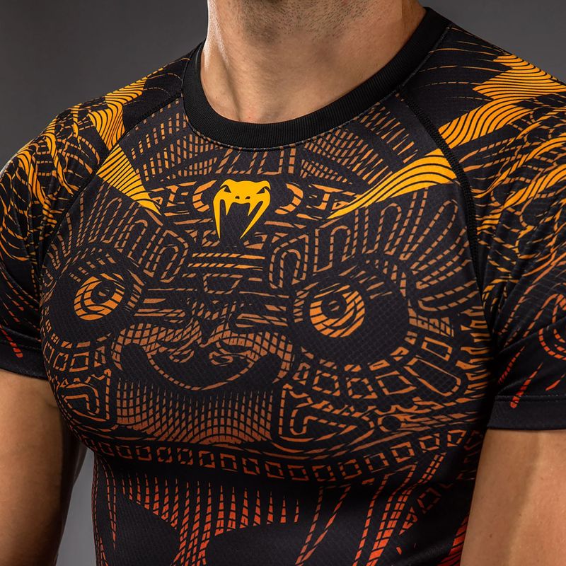 Rashguard pentru bărbați Venum Quetzal Fury Rashguard black/fury red/tangerine 4