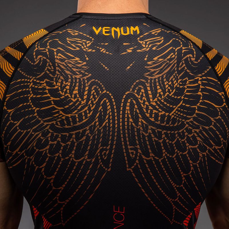 Rashguard pentru bărbați Venum Quetzal Fury Rashguard black/fury red/tangerine 5