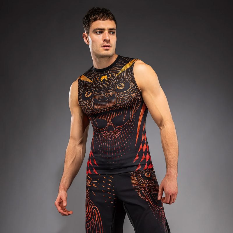 Rashguard pentru bărbați Venum Quetzal Fury Sleeveless Rashguard black/fury red/tangerine 3