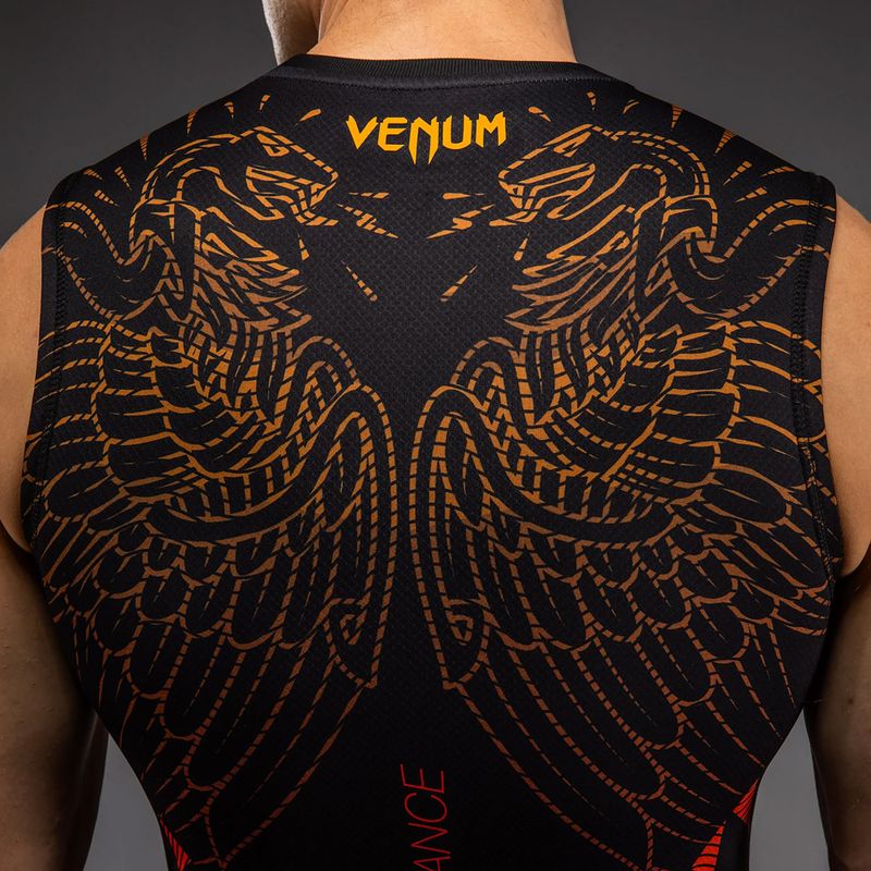 Rashguard pentru bărbați Venum Quetzal Fury Sleeveless Rashguard black/fury red/tangerine 6