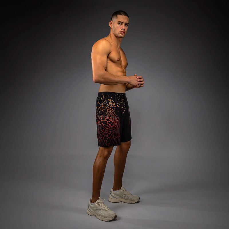 Pantaloni scurți de antrenament pentru bărbați Venum Quetzal Fury Training black/fury red/tangerine 6