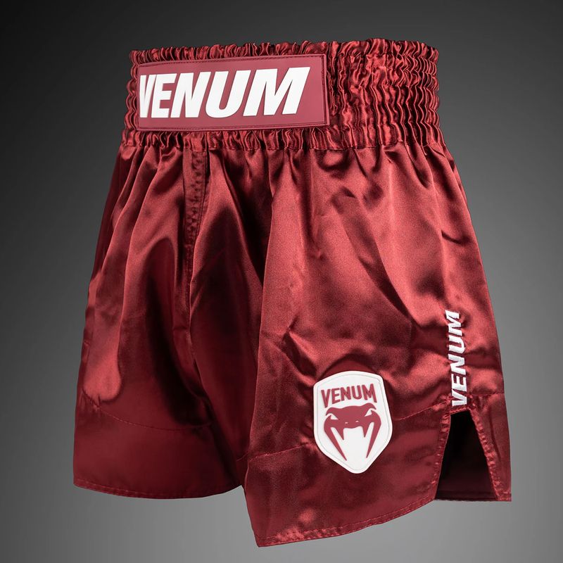 Pantaloni scurți de antrenament pentru bărbați Venum Classic Evo Muay Thai burgundy 3