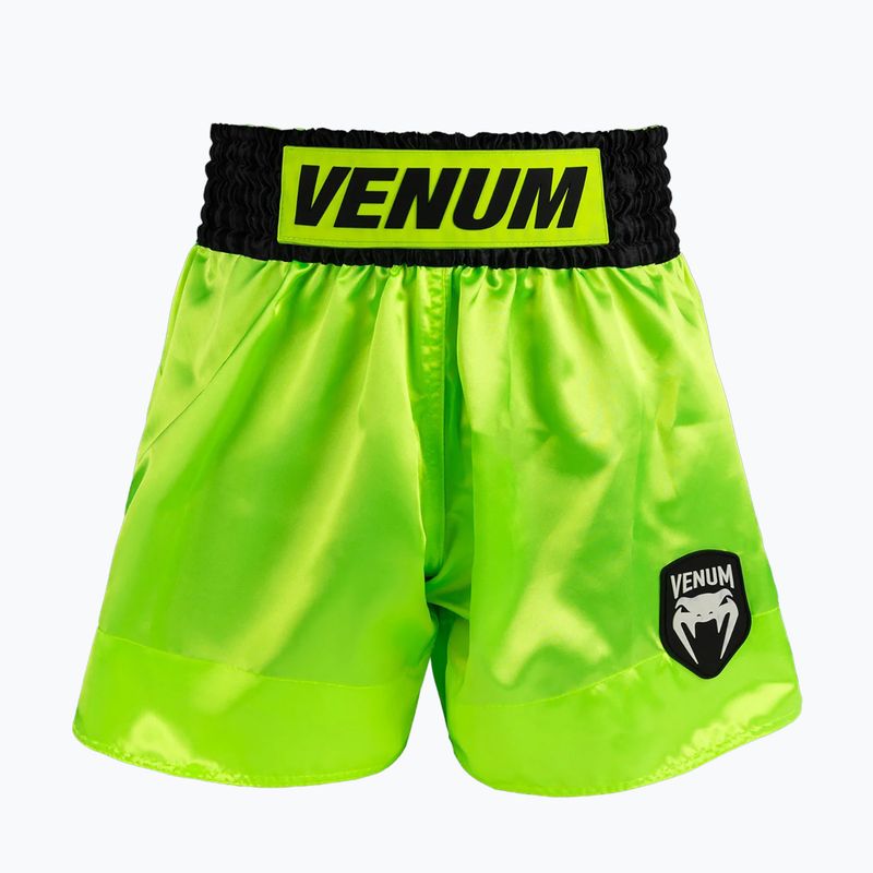 Pantaloni scurți de antrenament pentru bărbați Venum Classic Evo Muay Thai neon yellow/black