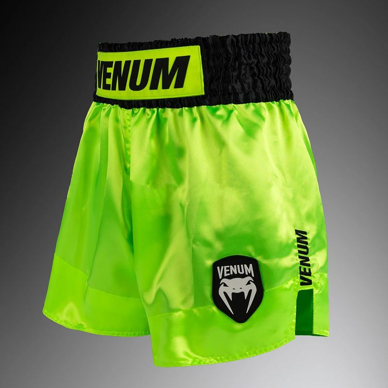 Pantaloni scurți de antrenament pentru bărbați Venum Classic Evo Muay Thai neon yellow/black 3