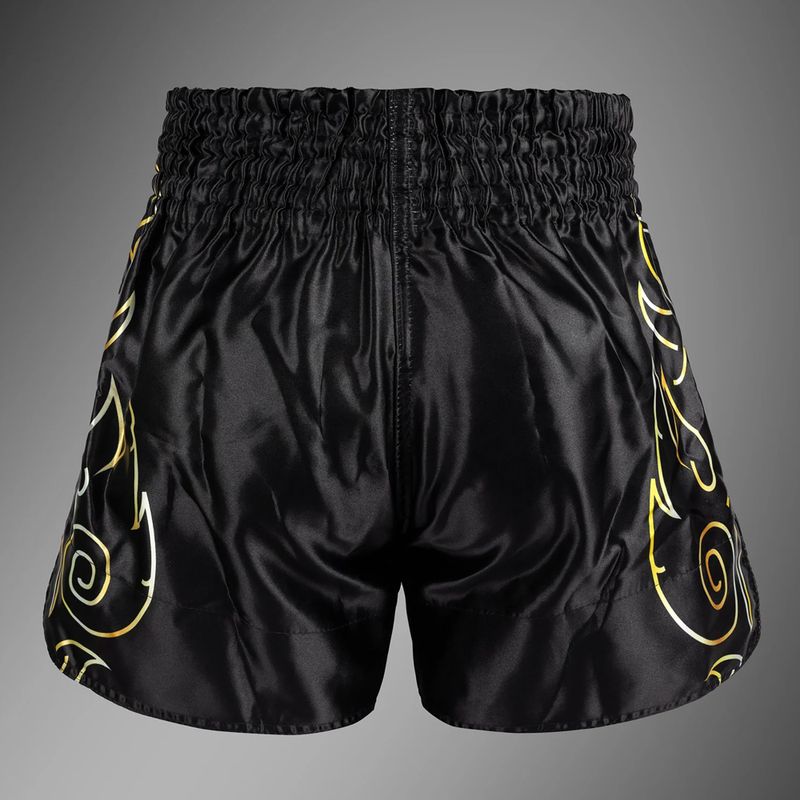 Pantaloni scurți de antrenament pentru bărbați Venum VTC Flames Muay Thai black/gold 2