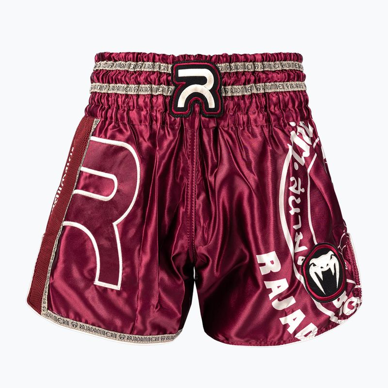 Pantaloni scurți de antrenament pentru bărbați Venum x Rajadamnern Muay Thai burgundy