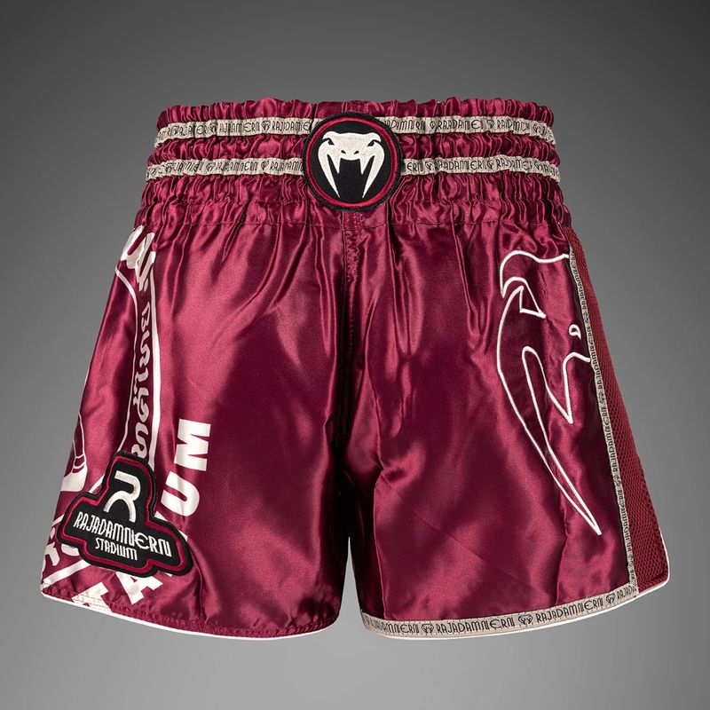 Pantaloni scurți de antrenament pentru bărbați Venum x Rajadamnern Muay Thai burgundy 2