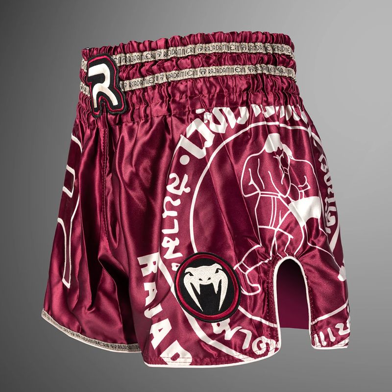 Pantaloni scurți de antrenament pentru bărbați Venum x Rajadamnern Muay Thai burgundy 3