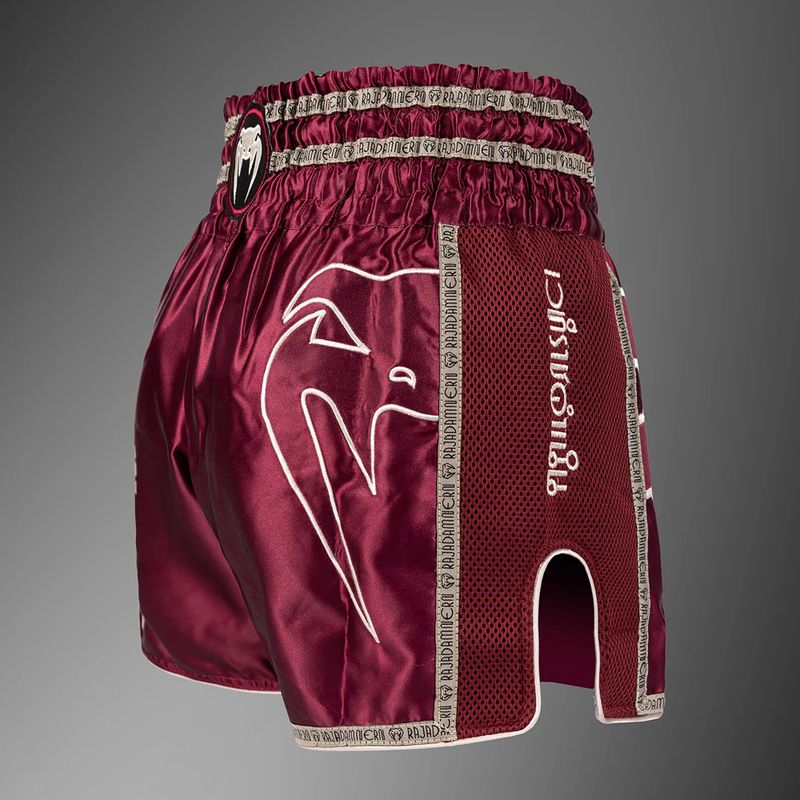 Pantaloni scurți de antrenament pentru bărbați Venum x Rajadamnern Muay Thai burgundy 4