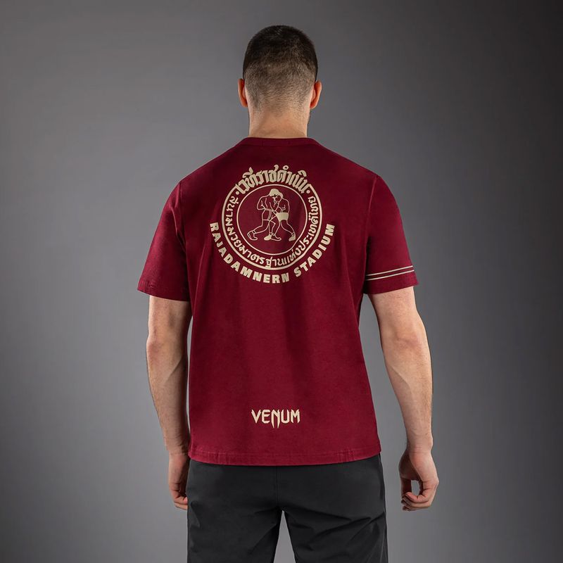 Tricou pentru bărbați Venum x Rajadamnern burgundy 2