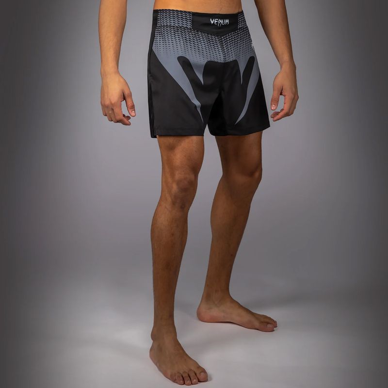 Pantaloni scurți de antrenament pentru bărbați Venum No Gi black/silver grey 4