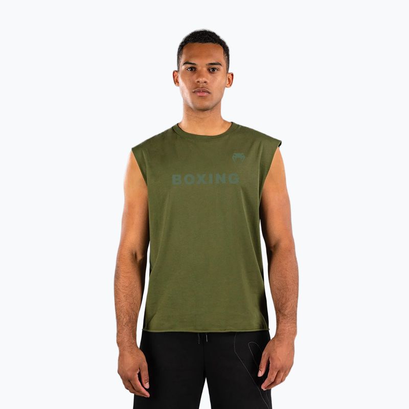 Tricou pentru bărbați Venum Boxing VT Sleeveless military green