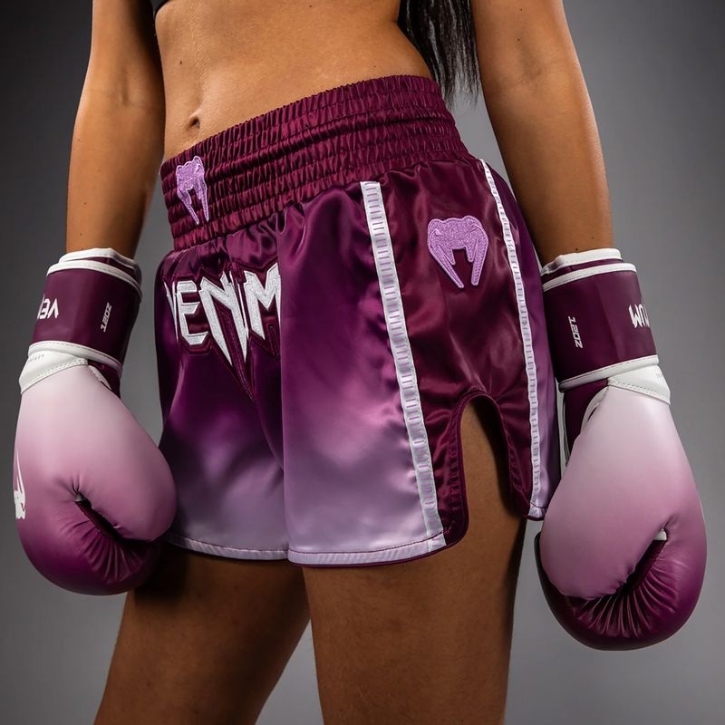 Pantaloni de antrenament pentru femei Venum Iris Muay Thai plum/white 6