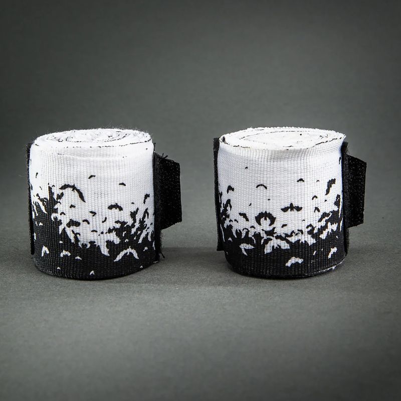 Bandaje de box Venum Bats Night Handwraps 400 cm black/white 2